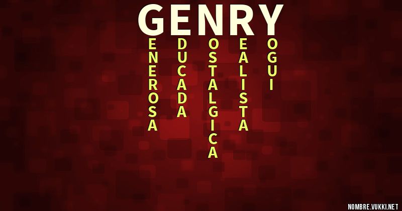 Acróstico genry