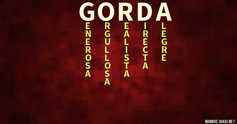 Acróstico gorda
