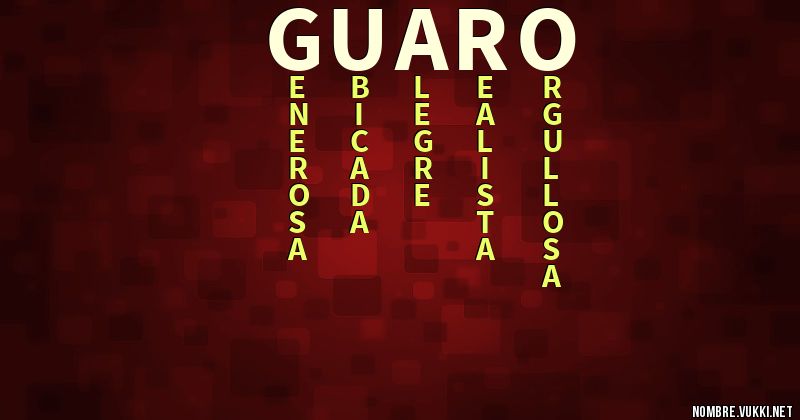 Acróstico guaro