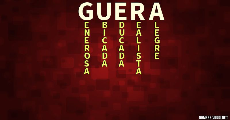 Acróstico guera