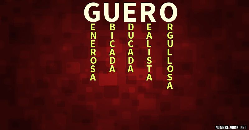 Acróstico guero