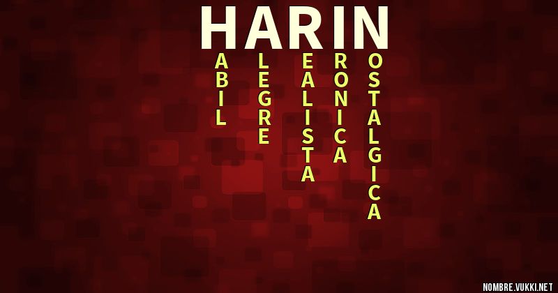 Acróstico harin