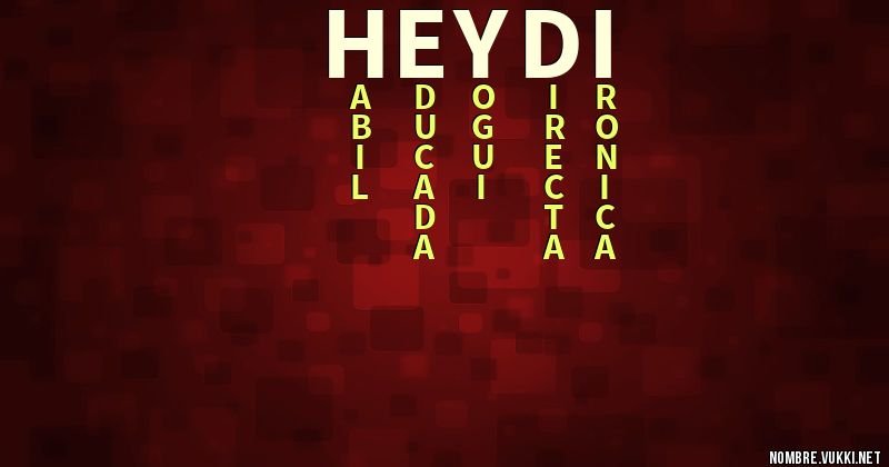 Acróstico heydi