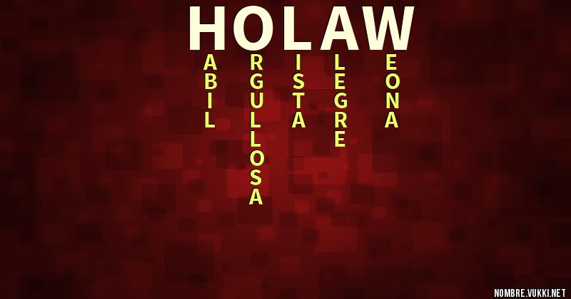 Acróstico hola 7w7