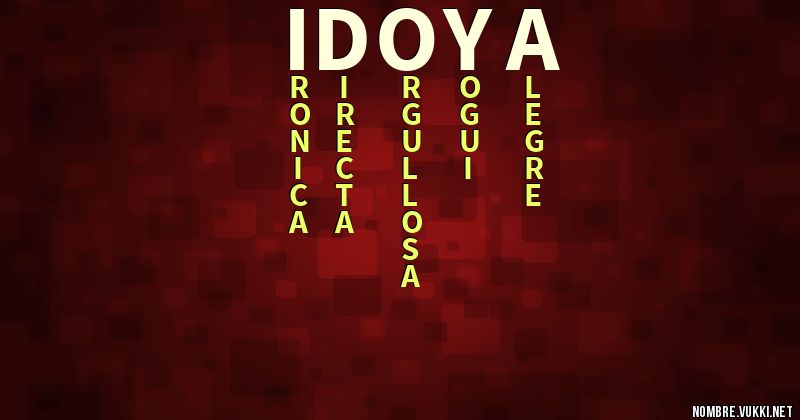 Acróstico idoya
