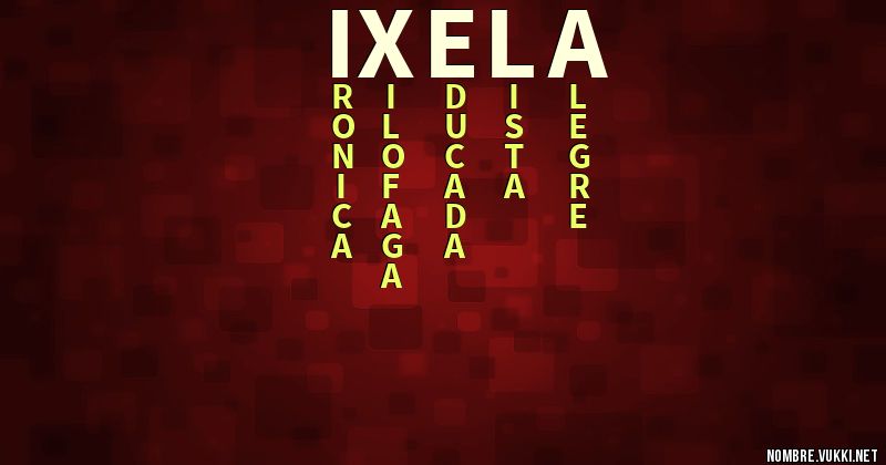 Acróstico ixela