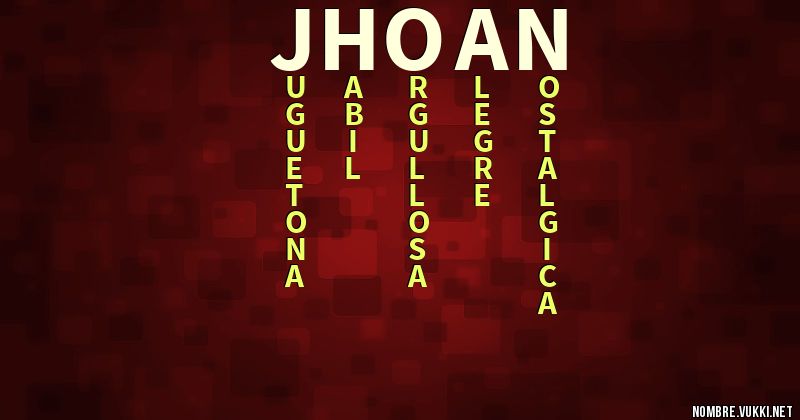 Acróstico jhoan