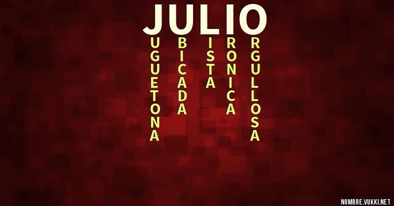 Acróstico julio