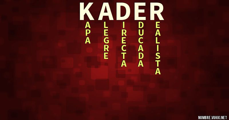 Acróstico kader