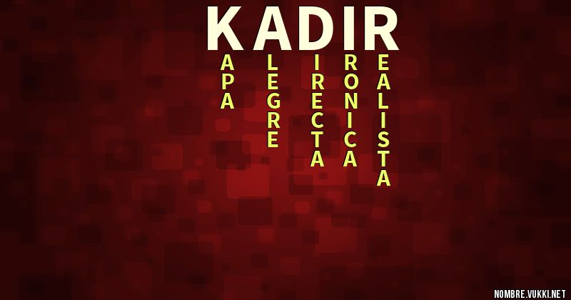 Acróstico kadir