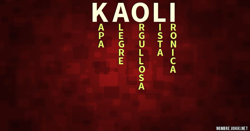 Acróstico kaoli