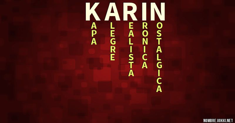 Acróstico karin