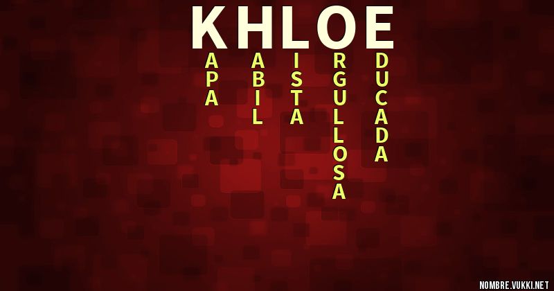 Acróstico khloe