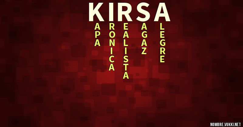 Acróstico kirsa