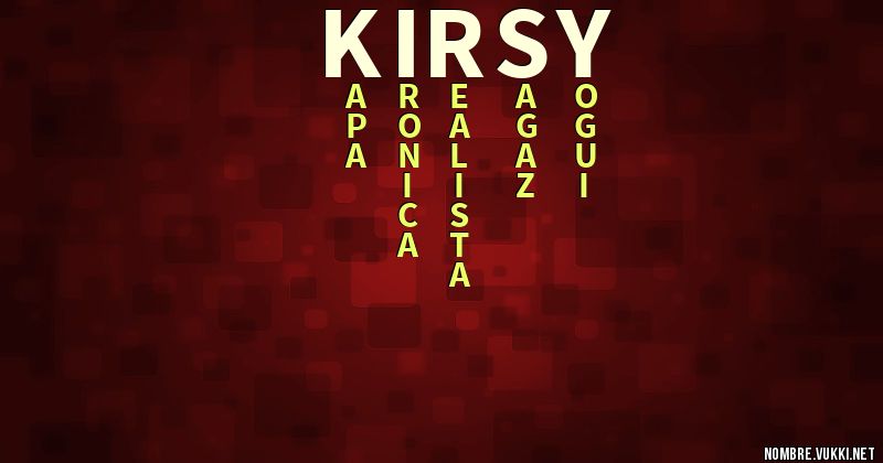 Acróstico kirsy