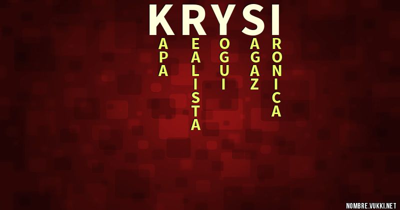 Acróstico krysi