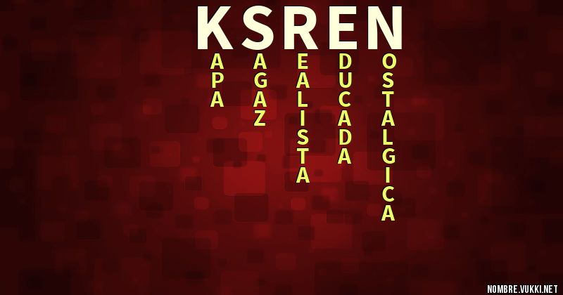 Acróstico ksren