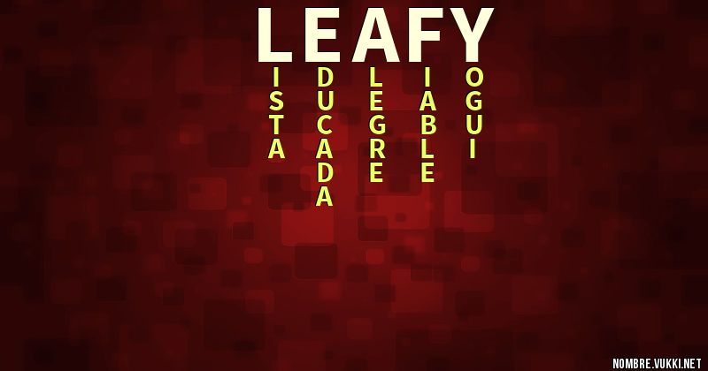 Acróstico leafy