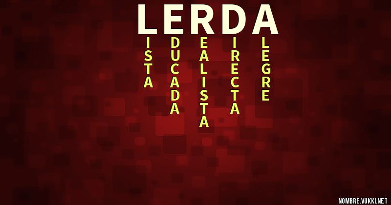 Acróstico lerda