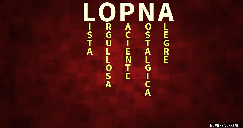 Acróstico lopna