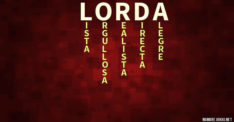 Acróstico lorda