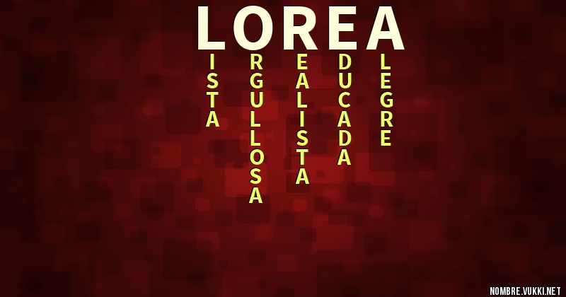 Acróstico lorea