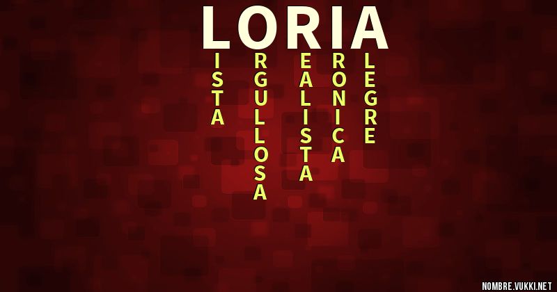 Acróstico loria
