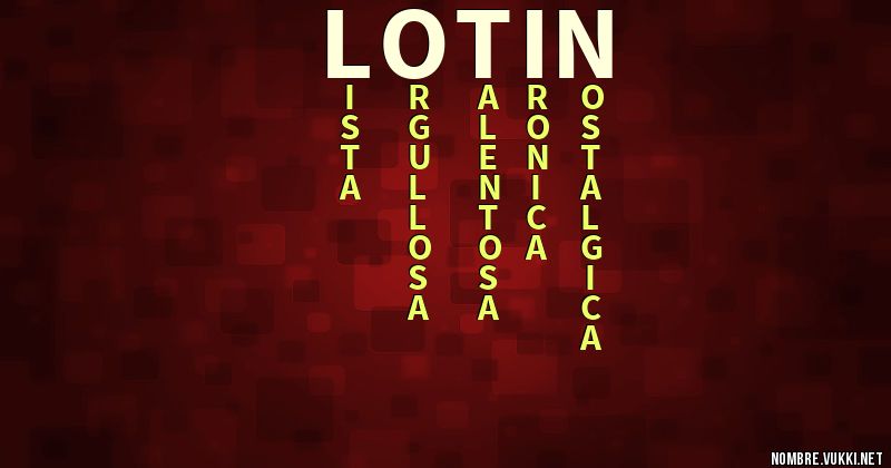 Acróstico lotin