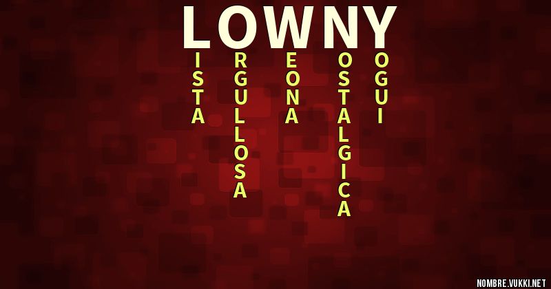 Acróstico lowny