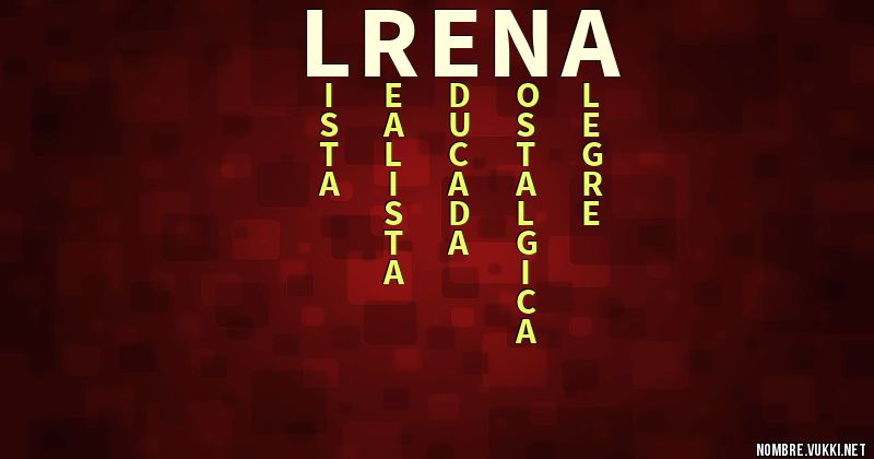 Acróstico lrena