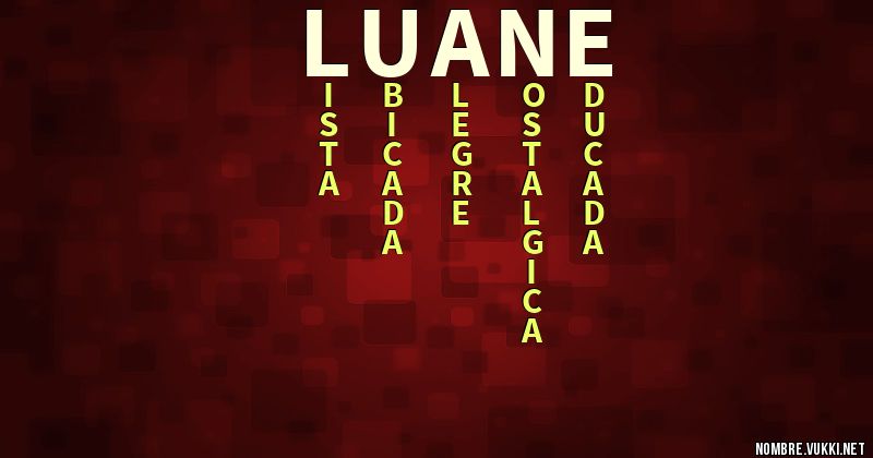 Acróstico luane