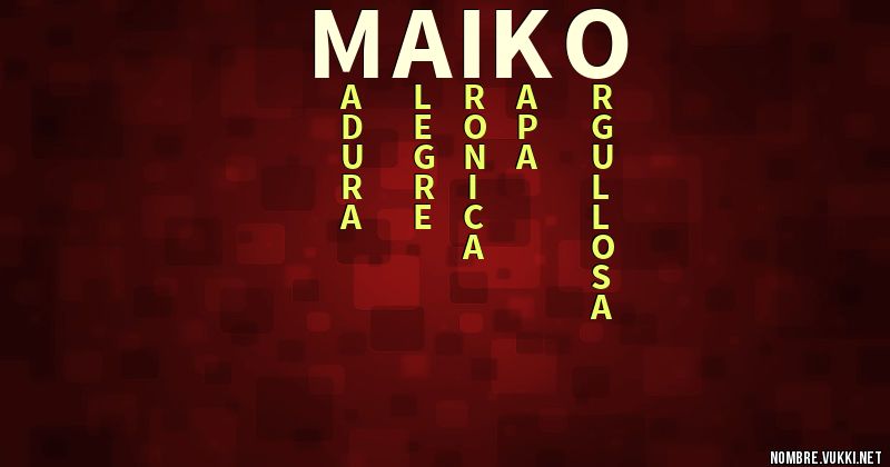Acróstico maiko