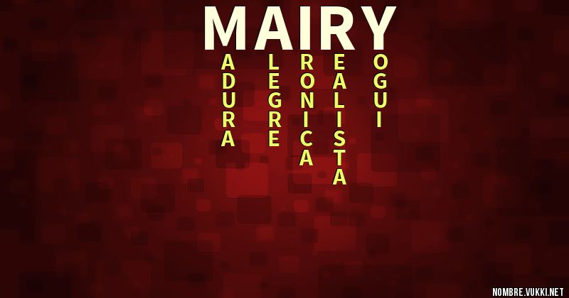 Acróstico mairy