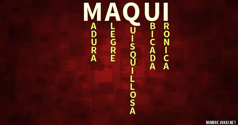 Acróstico maqui