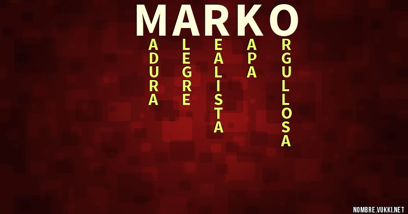 Acróstico marko