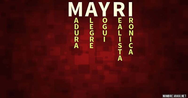 Acróstico mayri