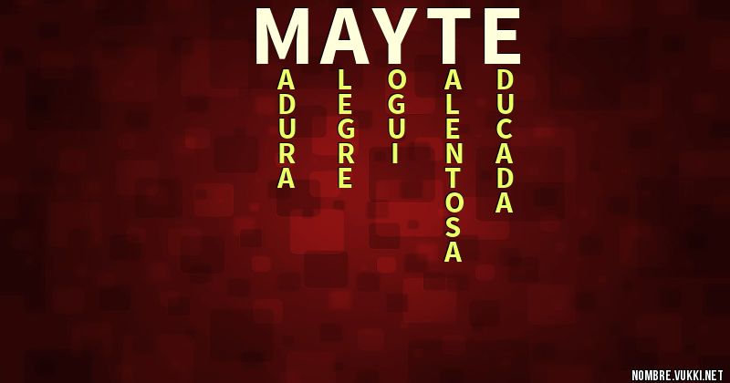 Acróstico mayte