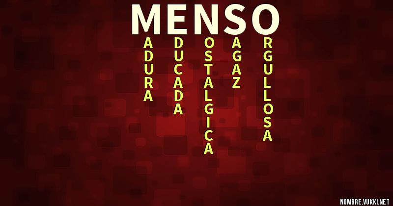 Acróstico menso