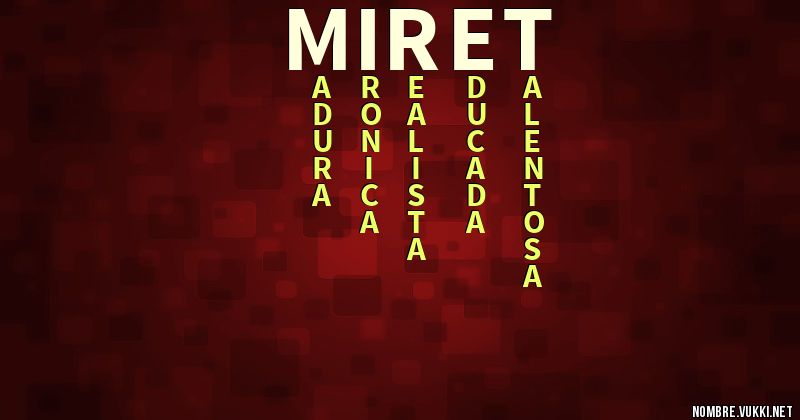 Acróstico miret