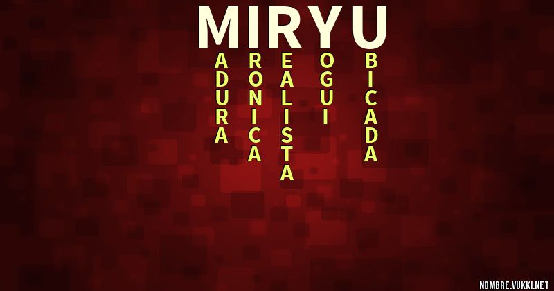 Acróstico miryu