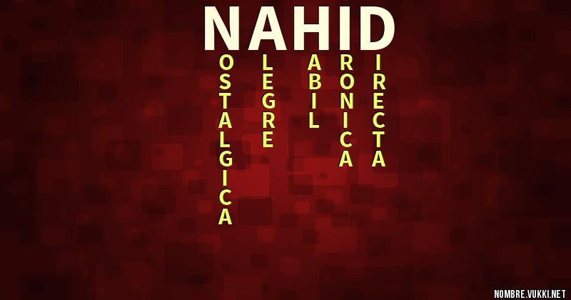 Acróstico nahid