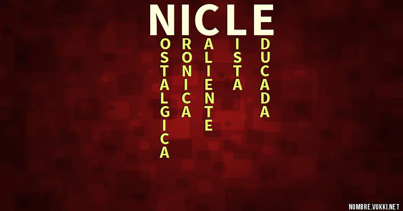 Acróstico nicle