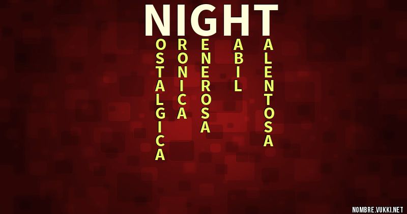 Acróstico night