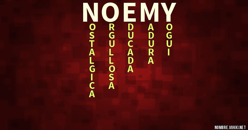 Acróstico noemy