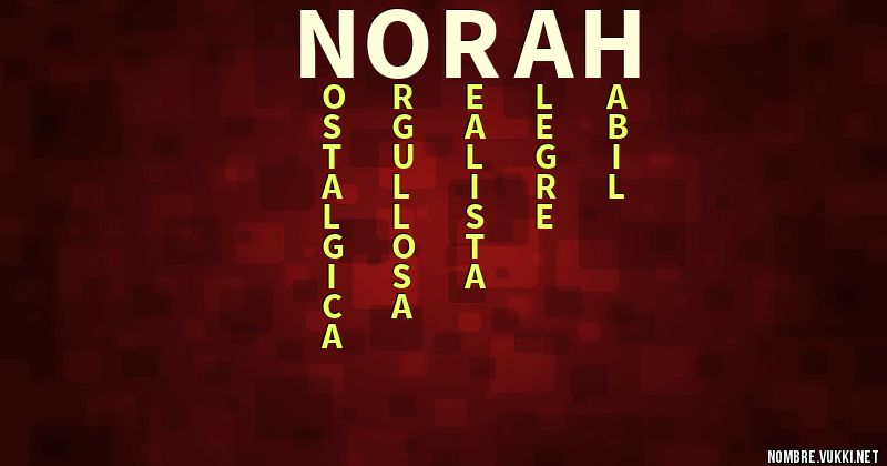 Acróstico norah