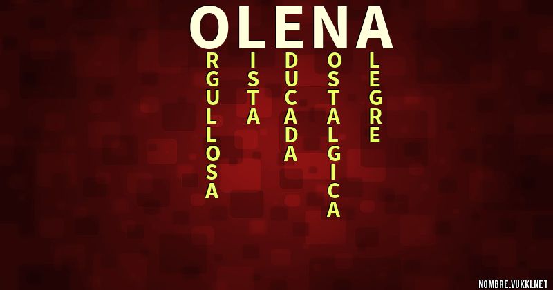 Acróstico olena