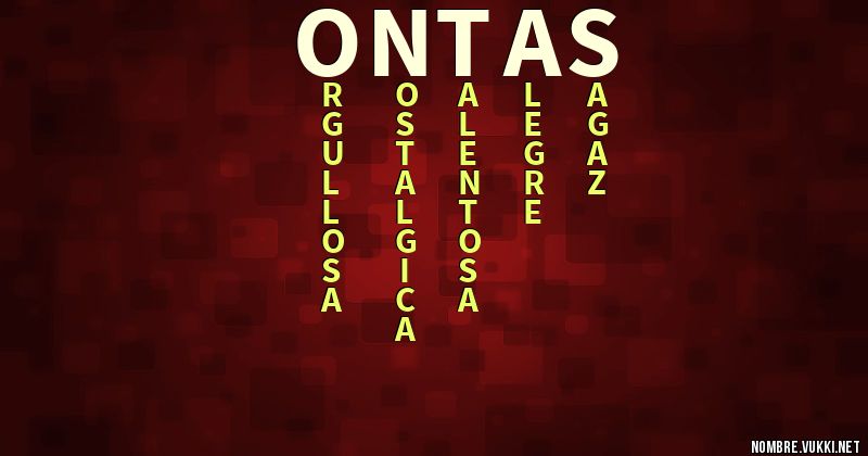 Acróstico ontas