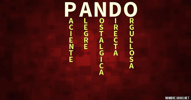 Acróstico pando