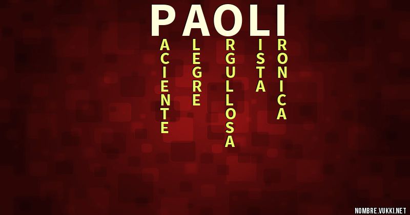Acróstico paoli