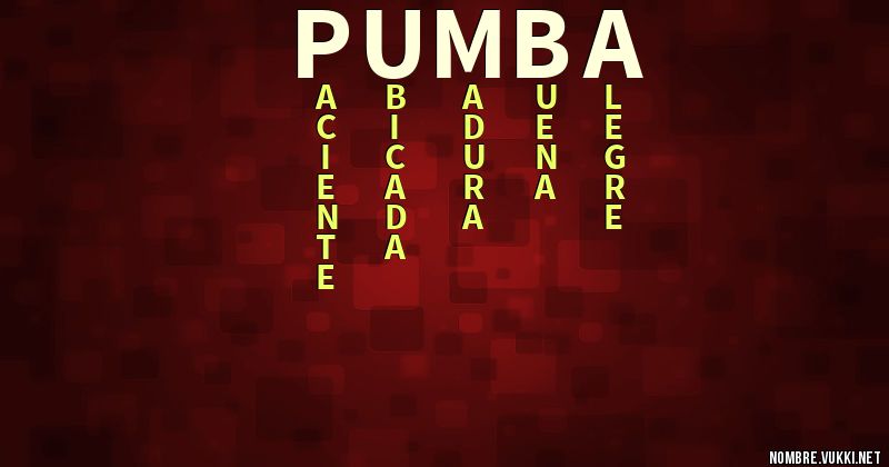 Acróstico pumba